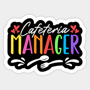 Cute Cafeteria Manager Heart Sticker